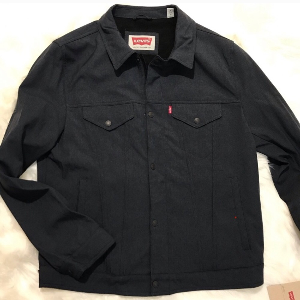 Levi’s Soft Shell Classic Trucker Jacket Hthr Navy